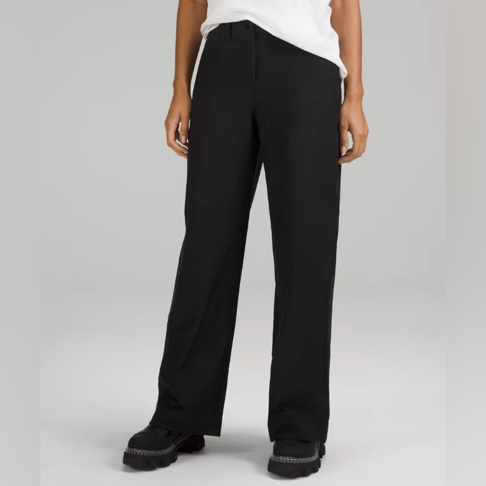 Lululemon city sleek 5 pocket high-rise wide-leg pant in black